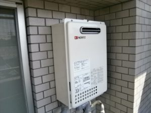 名古屋市守山区 壁掛け型給湯器取替店 ノーリツ（GQ-１６３７WS） ガス給湯器交換工事