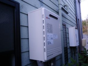 愛知県春日井市 ノーリツ（GT-2050SAWX　13A） 壁掛け型 給湯器取替工事