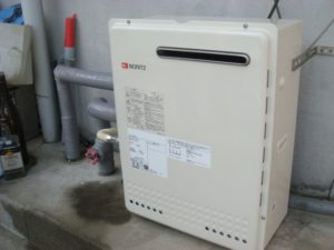 岐阜県可児市 据置型給湯器 ノーリツ（ GRQ-2050SAXBL） ガス給湯器取替工事