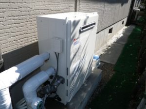 愛知県春日井市 エコジョーズ取替工事店 ノーリツ（GT-C2442SARX-MBBL） ガス給湯器交換工事