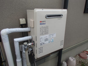 愛知県春日井市 エコジョーズ 壁掛け型 ノーリツ（ GT-C2452ARX） ガス給湯器取替工事