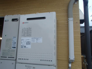 愛知県稲沢市 影掛け型 ノーリツ（GT-2450AWX） ガス給湯器取替工事