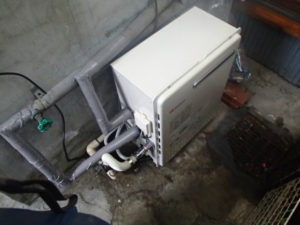 名古屋市昭和区 ノーリツ（GT-2450ARX(13A)） 据置型 ガス給湯器取替 浴室シャワー水栓同時取替工事