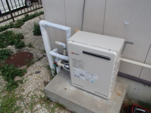 愛知県小牧市 ノーリツ( GT-2050SARX-2(13A)) 据置型 ガスふろ給湯器取替工事