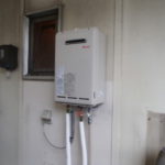 名古屋市緑区 給湯器新設工事 リンナイ(RUX-A1610W-E(13A)) 壁掛型ガス給湯器取付工事
