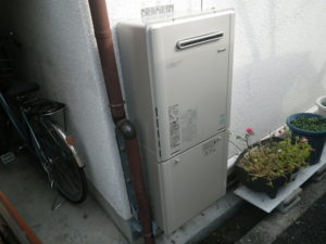 兵庫県芦屋市 リンナイ ガス給湯器 エコジョーズ(RUF-E2005AW) ガス給湯器工事