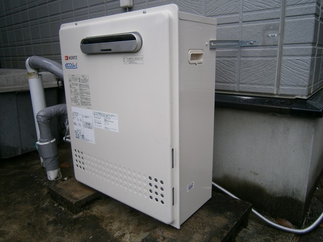 愛知県みよし市 据置型給湯器 エコジョーズ ノーリツ（GT-C2442SARX MBBL13A） エコジョーズ取替工事