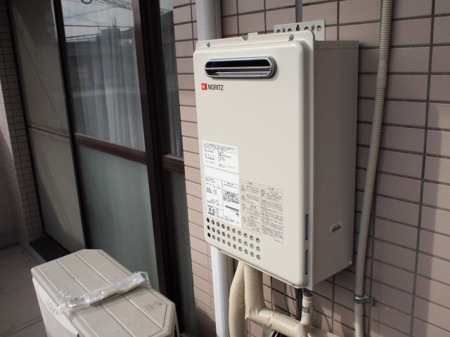 名古屋市千種区 壁掛け型給湯器 ノーリツ（GQ-2037WS） ガス給湯器 交換工事