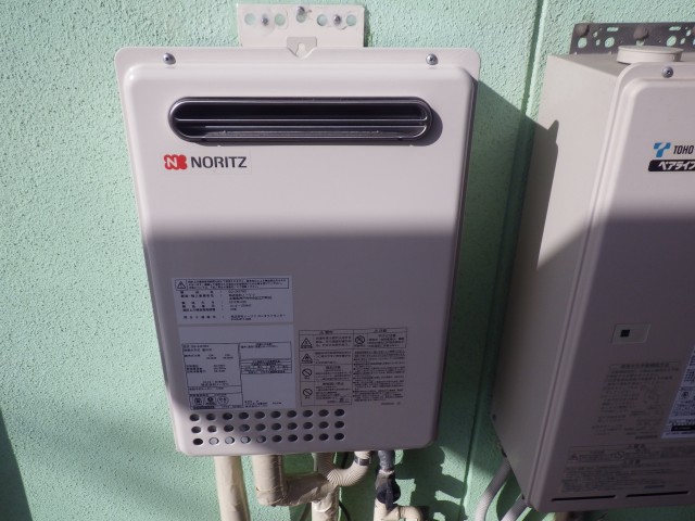 愛知県北名古屋市 壁掛け給湯器 ノーリツ（GQ-2437WS）ガス給湯器取替工事