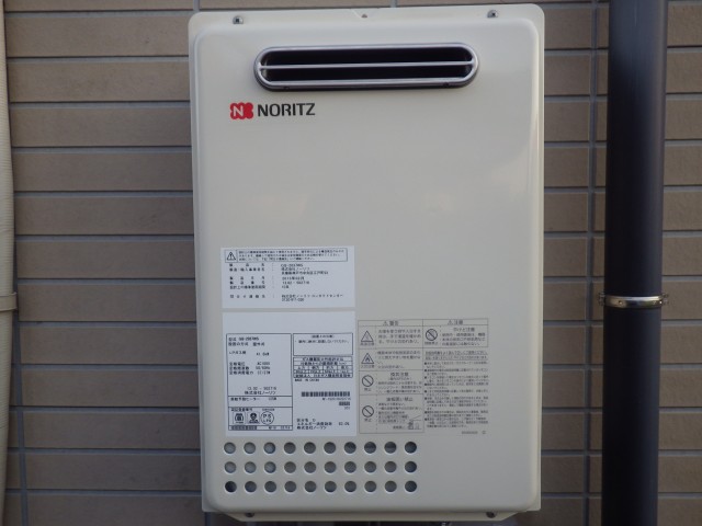 三重県四日市市 壁掛け給湯器 ノーリツ（GQ-2037WS）ガス給湯専器用取替工事