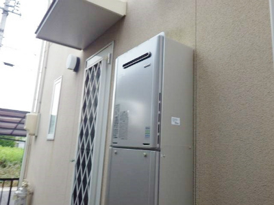 名古屋市緑区 即日工事 壁掛け型給湯器 リンナイ（RUF-E2401SAW） ガスふろ給湯器取り替え工事