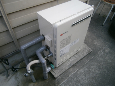 愛知県豊田市 据置型給湯器 ノーリツ（GRQ-1650SAX 13A） ガス給湯器取替工事