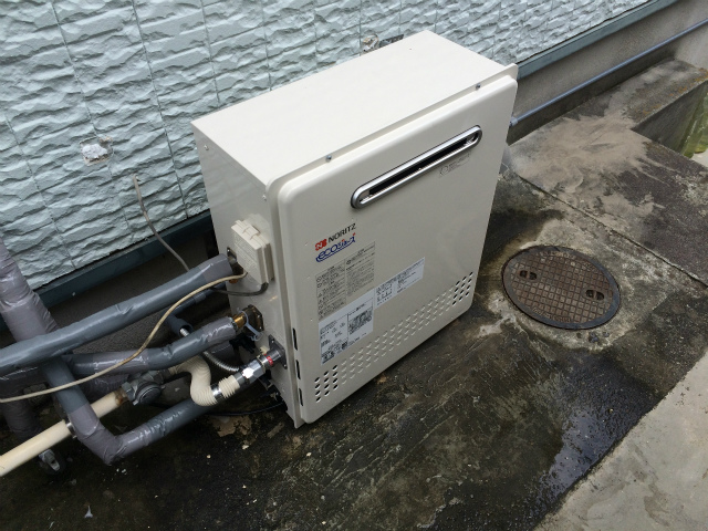 愛知県一宮市 ノーリツ(GT-C2452SARX-2) エコジョーズ取替 エコジョーズ ガス給湯器取替工事